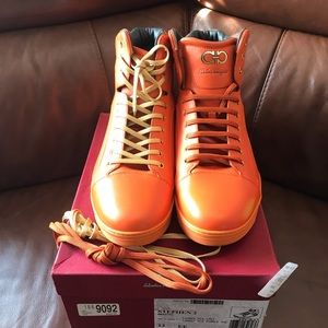 Salvatore Ferragamo Stephen 2 calf Orange Leather